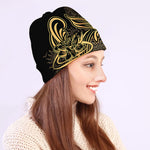Golden Spiritual Koi Carp Print Beanie