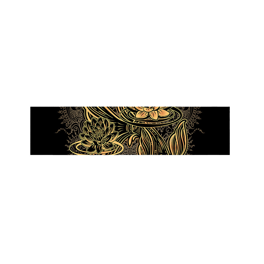 Golden Spiritual Koi Carp Print Bed Runner