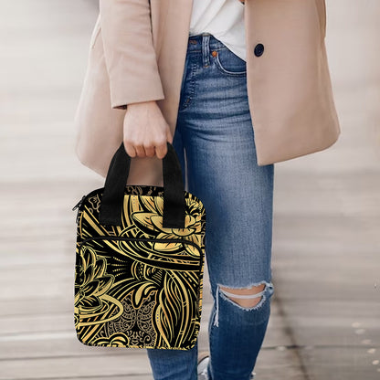 Golden Spiritual Koi Carp Print Bible Tote Bag
