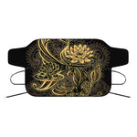 Golden Spiritual Koi Carp Print Car Windshield Snow Cover