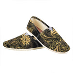 Golden Spiritual Koi Carp Print Casual Shoes