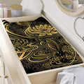 Golden Spiritual Koi Carp Print Changing Pad Cover