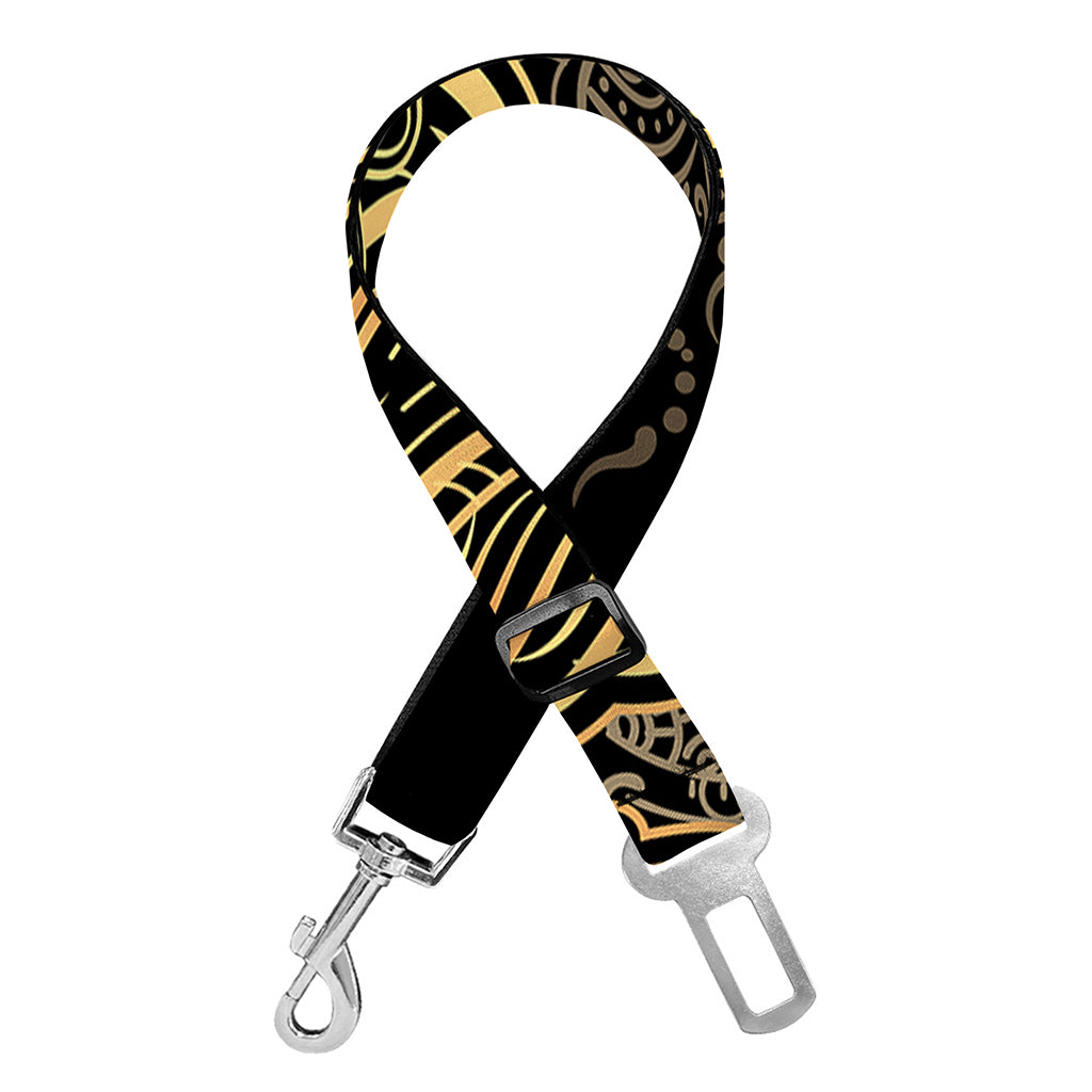 Golden Spiritual Koi Carp Print Dog Seat Belt