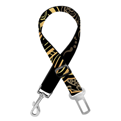 Golden Spiritual Koi Carp Print Dog Seat Belt