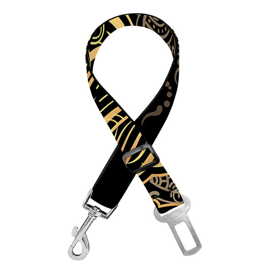 Golden Spiritual Koi Carp Print Dog Seat Belt