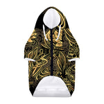Golden Spiritual Koi Carp Print Dog Zip Up Hoodie