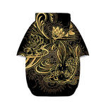 Golden Spiritual Koi Carp Print Dog Zip Up Hoodie