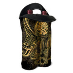 Golden Spiritual Koi Carp Print Double Neoprene Wine Tote