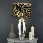 Golden Spiritual Koi Carp Print Drum Lamp Shade