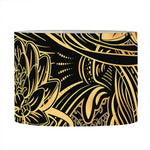 Golden Spiritual Koi Carp Print Drum Lamp Shade