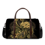 Golden Spiritual Koi Carp Print Duffle Bag