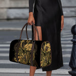 Golden Spiritual Koi Carp Print Duffle Bag