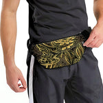 Golden Spiritual Koi Carp Print Fanny Pack