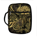 Golden Spiritual Koi Carp Print Front Pocket Bible Bag