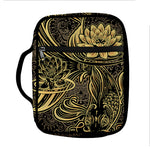 Golden Spiritual Koi Carp Print Front Pocket Bible Bag