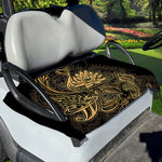 Golden Spiritual Koi Carp Print Golf Cart Seat Cover