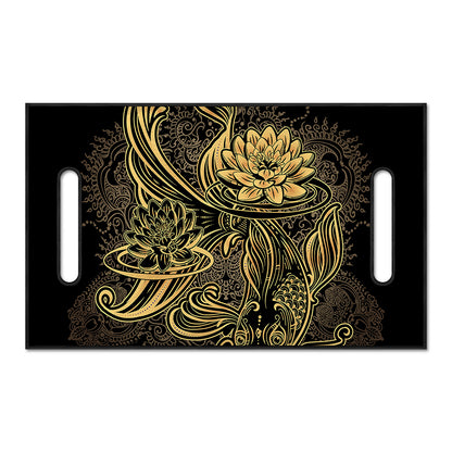 Golden Spiritual Koi Carp Print Golf Cart Seat Cover