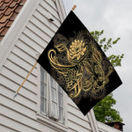Golden Spiritual Koi Carp Print House Flag