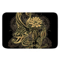 Golden Spiritual Koi Carp Print Indoor Door Mat