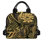 Golden Spiritual Koi Carp Print Insulated Lunch Bag
