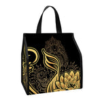 Golden Spiritual Koi Carp Print Insulated Lunch Tote