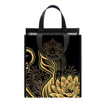 Golden Spiritual Koi Carp Print Insulated Lunch Tote