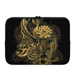 Golden Spiritual Koi Carp Print Laptop Sleeve