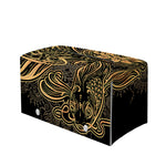 Golden Spiritual Koi Carp Print Leather Tissue Box Cover