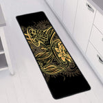 Golden Spiritual Koi Carp Print Long Kitchen Mat