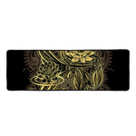 Golden Spiritual Koi Carp Print Long Kitchen Mat