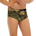 Golden Spiritual Koi Carp Print Men's Briefs