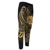 Golden Spiritual Koi Carp Print Men's Compression Pants