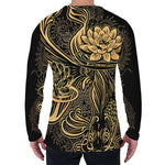 Golden Spiritual Koi Carp Print Men's Long Sleeve T-Shirt