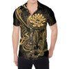 Golden Spiritual Koi Carp Print Men's Shirt