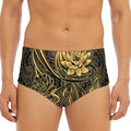 Golden Spiritual Koi Carp Print Men's Triangle Swim Briefs