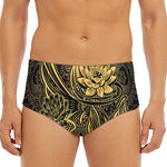 Golden Spiritual Koi Carp Print Men's Triangle Swim Briefs