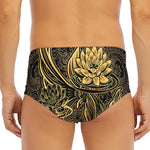 Golden Spiritual Koi Carp Print Men's Triangle Swim Briefs