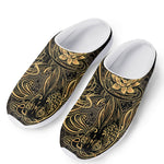 Golden Spiritual Koi Carp Print Mesh Casual Shoes