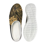 Golden Spiritual Koi Carp Print Mesh Casual Shoes