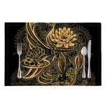 Golden Spiritual Koi Carp Print Placemat