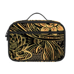 Golden Spiritual Koi Carp Print Portable Lunch Bag