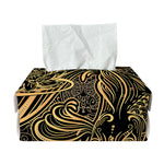 Golden Spiritual Koi Carp Print Rectangle Tissue Box Cover