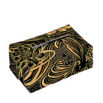 Golden Spiritual Koi Carp Print Rectangle Tissue Box Cover