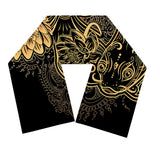 Golden Spiritual Koi Carp Print Scarf
