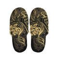 Golden Spiritual Koi Carp Print Slippers