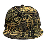 Golden Spiritual Koi Carp Print Snapback Cap