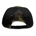 Golden Spiritual Koi Carp Print Snapback Cap