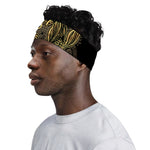Golden Spiritual Koi Carp Print Sports Headband