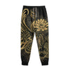 Golden Spiritual Koi Carp Print Sweatpants