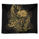 Golden Spiritual Koi Carp Print Tapestry